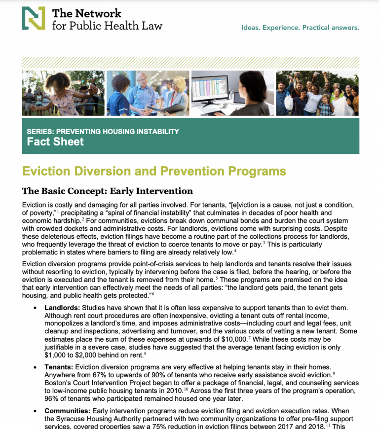 Eviction Diversion Programs – Eviction Innovation